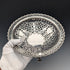 1911年 英国アンティーク ピアス装飾 純銀製 脚付きフルーツボウル 436g Goldsmiths&Silversmiths