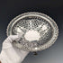 1911 British antique pierced earrings sterling silver footed fruit bowl 436g Goldsmiths&Silversmiths