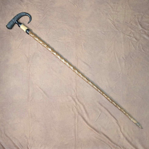 ヴィンテージ シャモア ホーン&レッグハンドル 紳士用ステッキ ブラウンシャフト 91cm