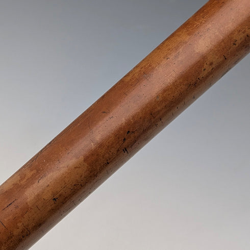 約 1900 年古董馬六甲桿純銀圓柄手杖 90 厘米