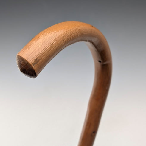 法國復古彎柄旅遊手杖 棕褐色桿 78厘米