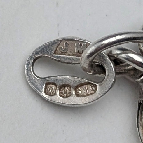 英国ヴィンテージ 純銀製 ツイストチェーン ネックレス62cm 16g JM