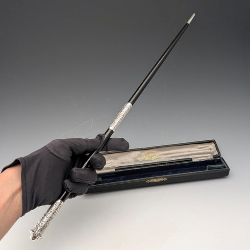 1917 年英國古董純銀裝飾指揮棒 Ebenezer Newman 帶盒