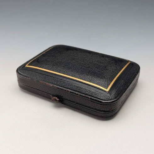 1880 年英國古董純銀煙盒,51 克,附盒,Hilliard & Thomason