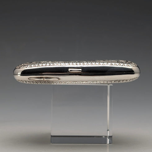 1880 年英國古董純銀煙盒,51 克,附盒,Hilliard & Thomason