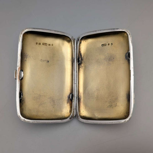 1880年 英国アンティーク 純銀製 シガレットケース 51g ケース入 Hilliard&Thomason