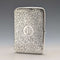 1895 British antique sterling silver double door card case, 123g, Deakin & Francis