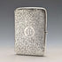 1895 British antique sterling silver double door card case, 123g, Deakin & Francis