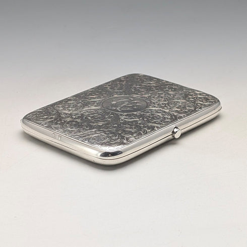 1895 年英國古董純銀雙門卡片盒,123 克,Deakin & Francis