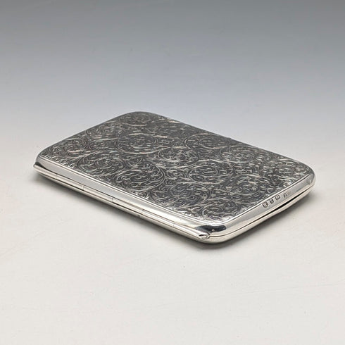 1895 年英國古董純銀雙門卡片盒,123 克,Deakin & Francis