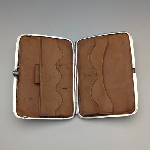 1895 年英國古董純銀雙門卡片盒,123 克,Deakin & Francis