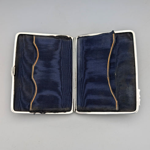 1898 年英國古董浮雕純銀雙門卡片盒,101 克,亨利馬修斯