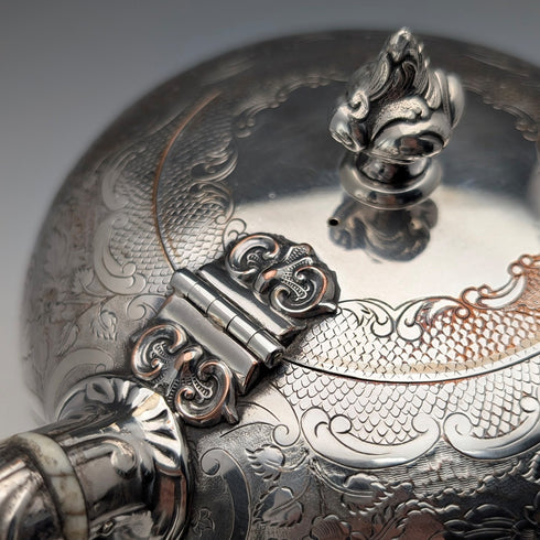 Late 19th Century British Antique Silver Plate Teapot