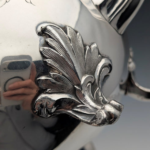 Late 19th Century British Antique Silver Plate Teapot