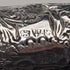 1906 British antique brown shaft, curved handle, pure silver decoration, walking stick, 80cm