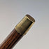 1906 British antique brown shaft, curved handle, pure silver decoration, walking stick, 80cm