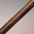 Circa 1930 British vintage brown shaft, curved handle, sterling silver decoration, walking stick, 89cm