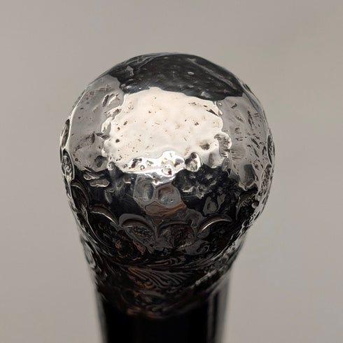 1889 年英國古董黑軸純銀圓柄輕便手杖 88 厘米