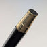 1889 British antique black shaft sterling silver rondelle handle lightweight walking stick 88cm