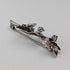 Vintage Silver Floral Decorated Purple Stone Twig Brooch