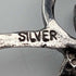 Vintage Silver Floral Decorated Purple Stone Twig Brooch