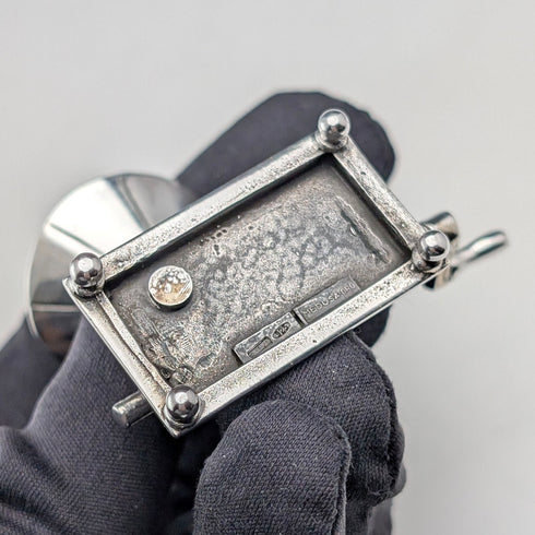 イタリア ヴィンテージ 純銀製 グラモフォン蓄音機 ミニチュア 31g MEDUSA ORO