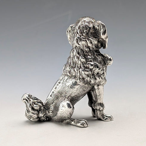1969年 英国ヴィンテージ 純銀製 プードル フィギュリン 164g SMD