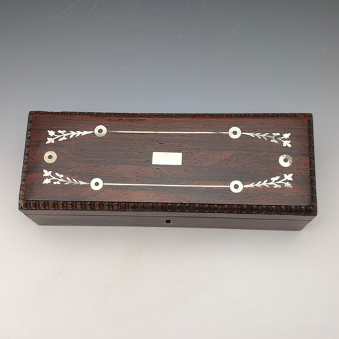 20世紀初頭アンティーク 白蝶貝象嵌 木製グローブボックス