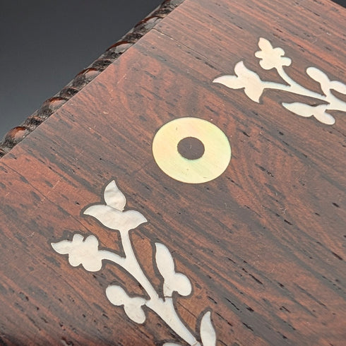 20世紀初頭アンティーク 白蝶貝象嵌 木製グローブボックス