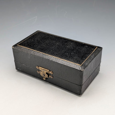 1905 British antique sterling silver napkin rings, pair, 42g, Martin & Hall, case included