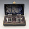 1905 British antique sterling silver napkin rings, pair, 42g, Martin & Hall, case included