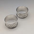 1905 British antique sterling silver napkin rings, pair, 42g, Martin & Hall, case included
