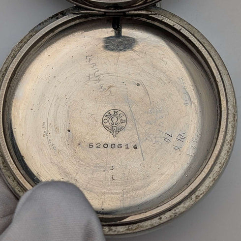 1910年頃 アンティーク オメガ 懐中時計 直径53mm 合金ケース 動作良好