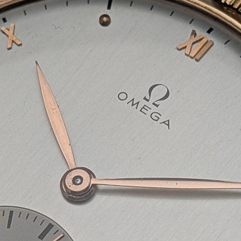 1939年頃 オメガ 懐中時計 K18イエローゴールド 薄型オープンフェース 動作良好