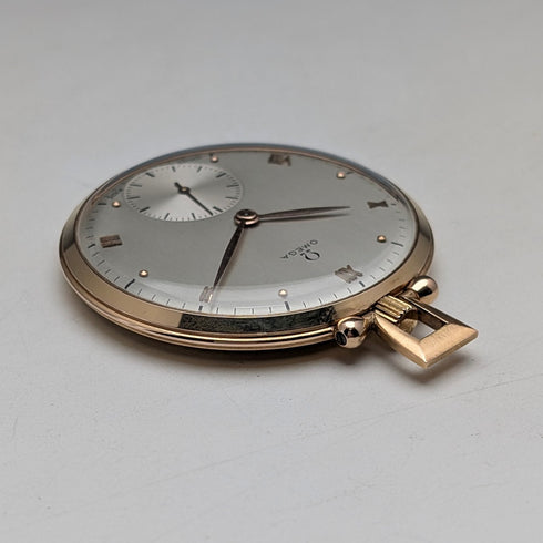 1939年頃 オメガ 懐中時計 K18イエローゴールド 薄型オープンフェース 動作良好