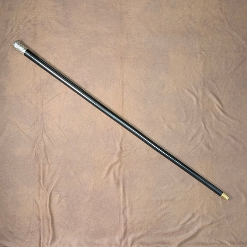 1910 年英國古董黑軸純銀圓柄手杖 84 厘米
