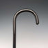 1920s Antique Black Shaft Bent Handle Walking Stick 91cm