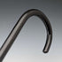 1920s Antique Black Shaft Bent Handle Walking Stick 91cm
