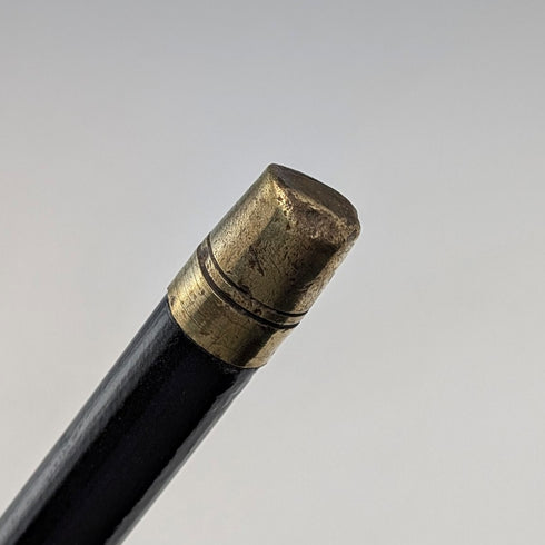 1920 年代古董黑色桿身彎柄手杖 91 厘米