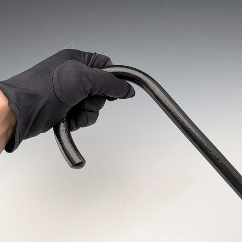 1920 年代古董黑色桿身彎柄手杖 91 厘米