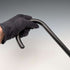 1920s Antique Black Shaft Bent Handle Walking Stick 91cm