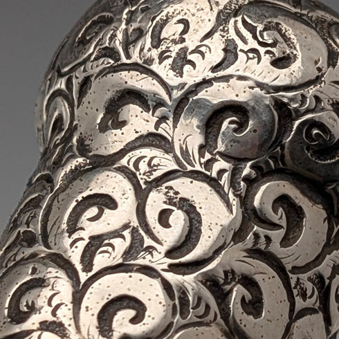 1910 年英國古董黑軸純銀圓柄手杖 84 厘米