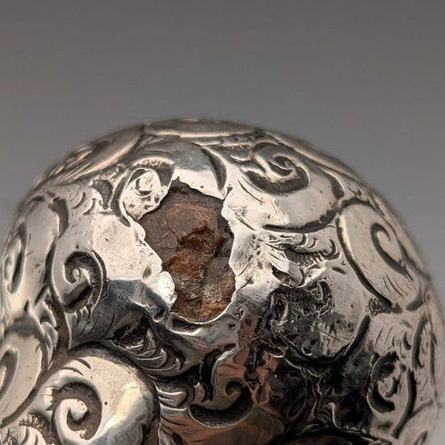 1910 年英國古董黑軸純銀圓柄手杖 84 厘米