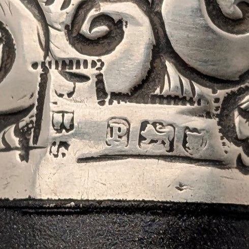 1910 年英國古董黑軸純銀圓柄手杖 84 厘米