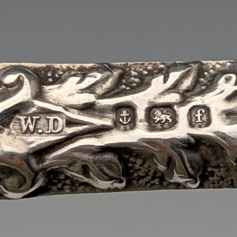 1905 年英國古董純銀手柄鞋拔,威廉·德文波特 (William Devenport) 製作