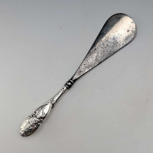 1905年 英国アンティーク 純銀ハンドル シューホーン 靴べら Henry Matthews