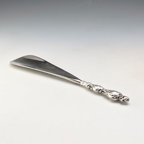 1901年 英国アンティーク 純銀ハンドル シューホーン 靴べら Levi&Salaman