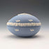 British vintage Wedgwood Jasperware egg-shaped box for small items, pale blue