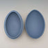 British vintage Wedgwood Jasperware egg-shaped box for small items, pale blue