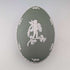 British Vintage Wedgwood Jasperware Egg-Shaped Trinket Box, Green